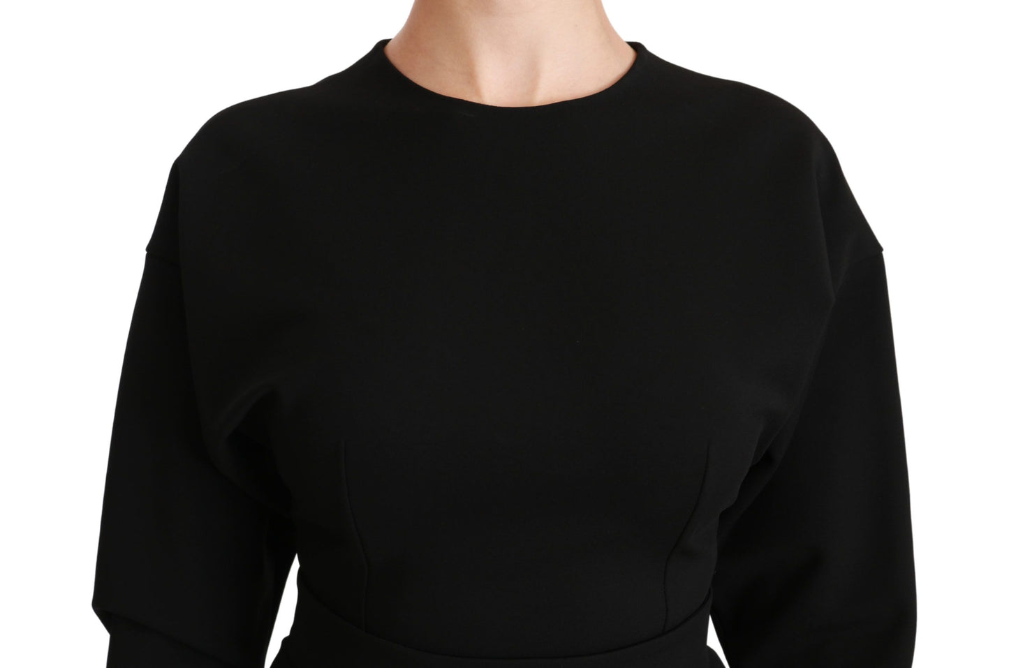 Dolce & Gabbana Elegantes schwarzes, figurbetontes Etui-Midikleid