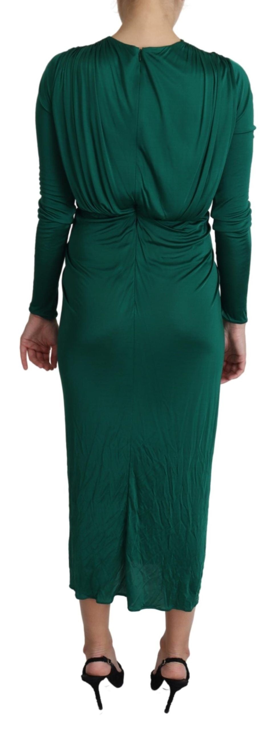 Dolce & Gabbana Emerald Elegance, figurbetontes Midikleid