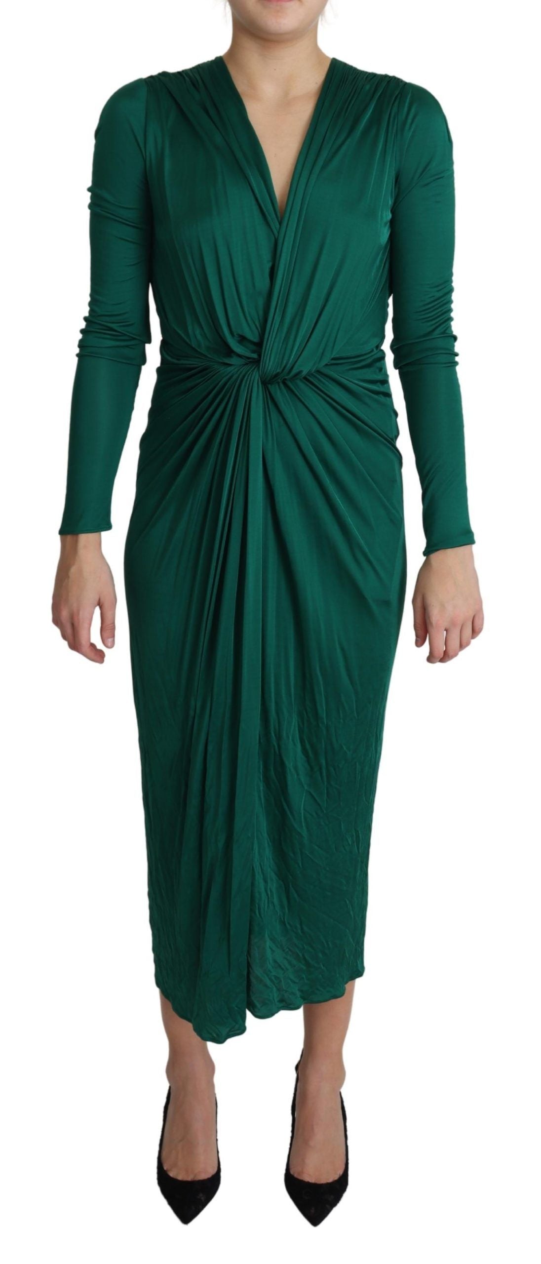 Dolce & Gabbana Emerald Elegance, figurbetontes Midikleid
