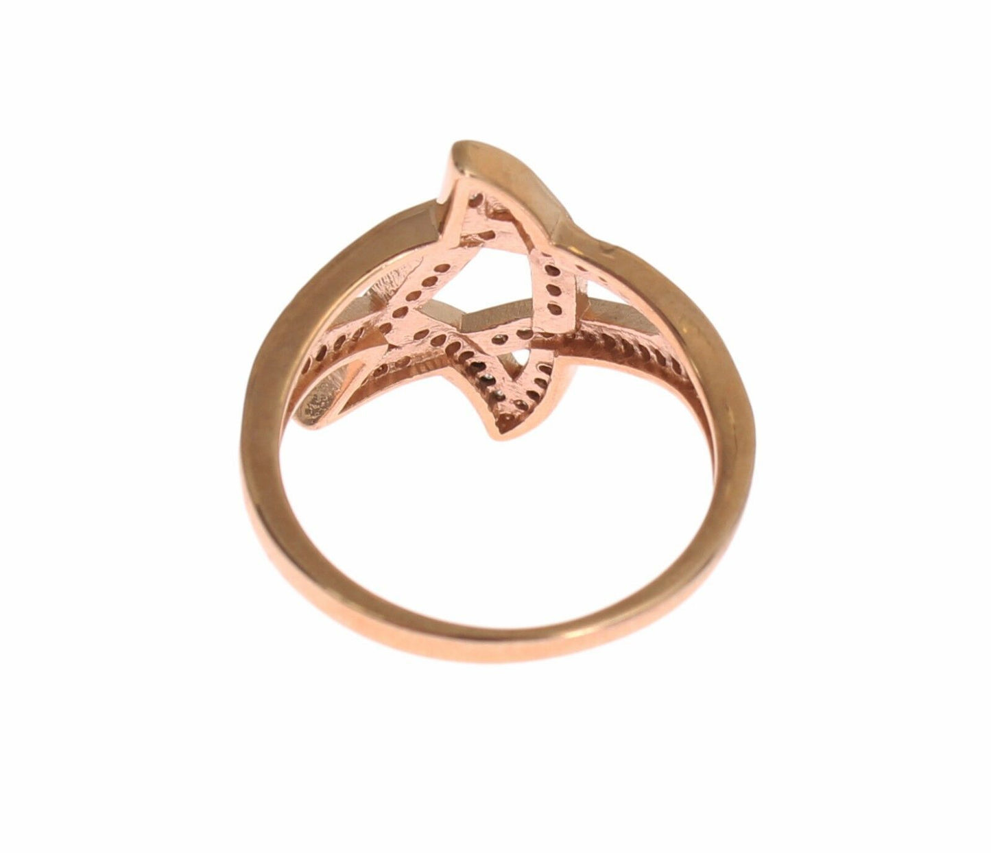 Nialaya Ring aus rosa vergoldetem Silber mit CZ-Kristallen