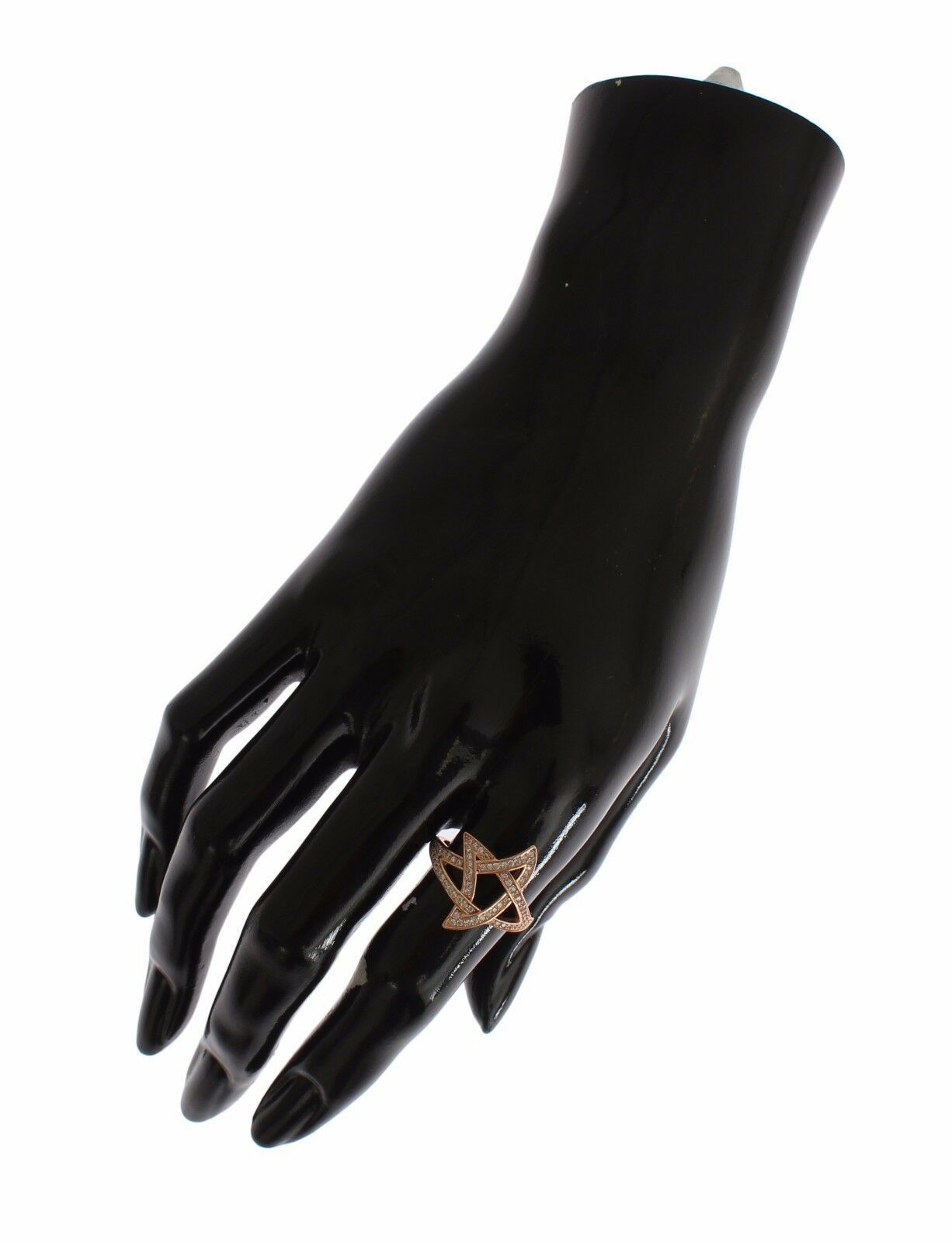 Nialaya Ring aus rosa vergoldetem Silber mit CZ-Kristallen