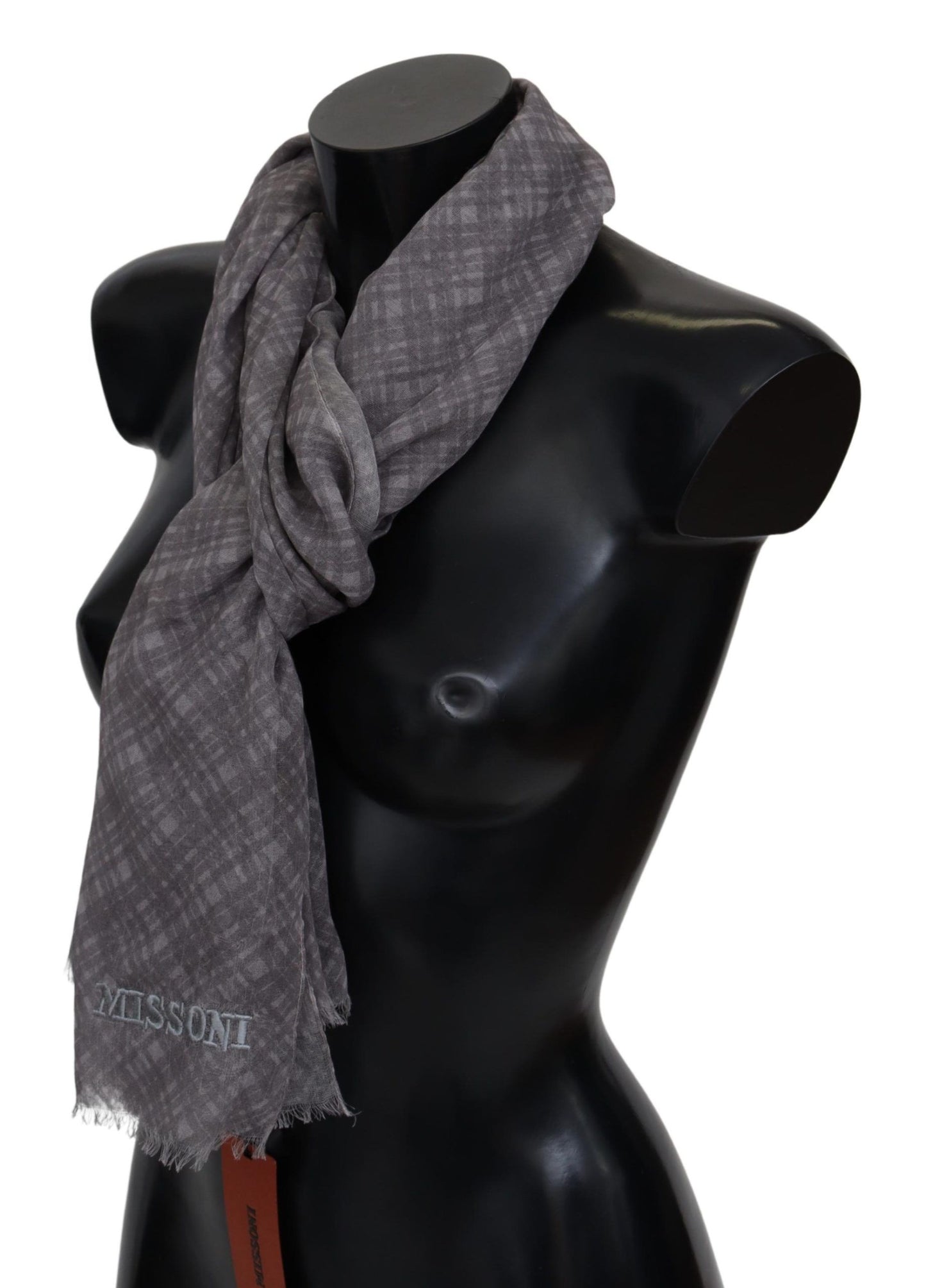 Missoni Eleganter karierter Schal aus Woll-Seiden-Mischung