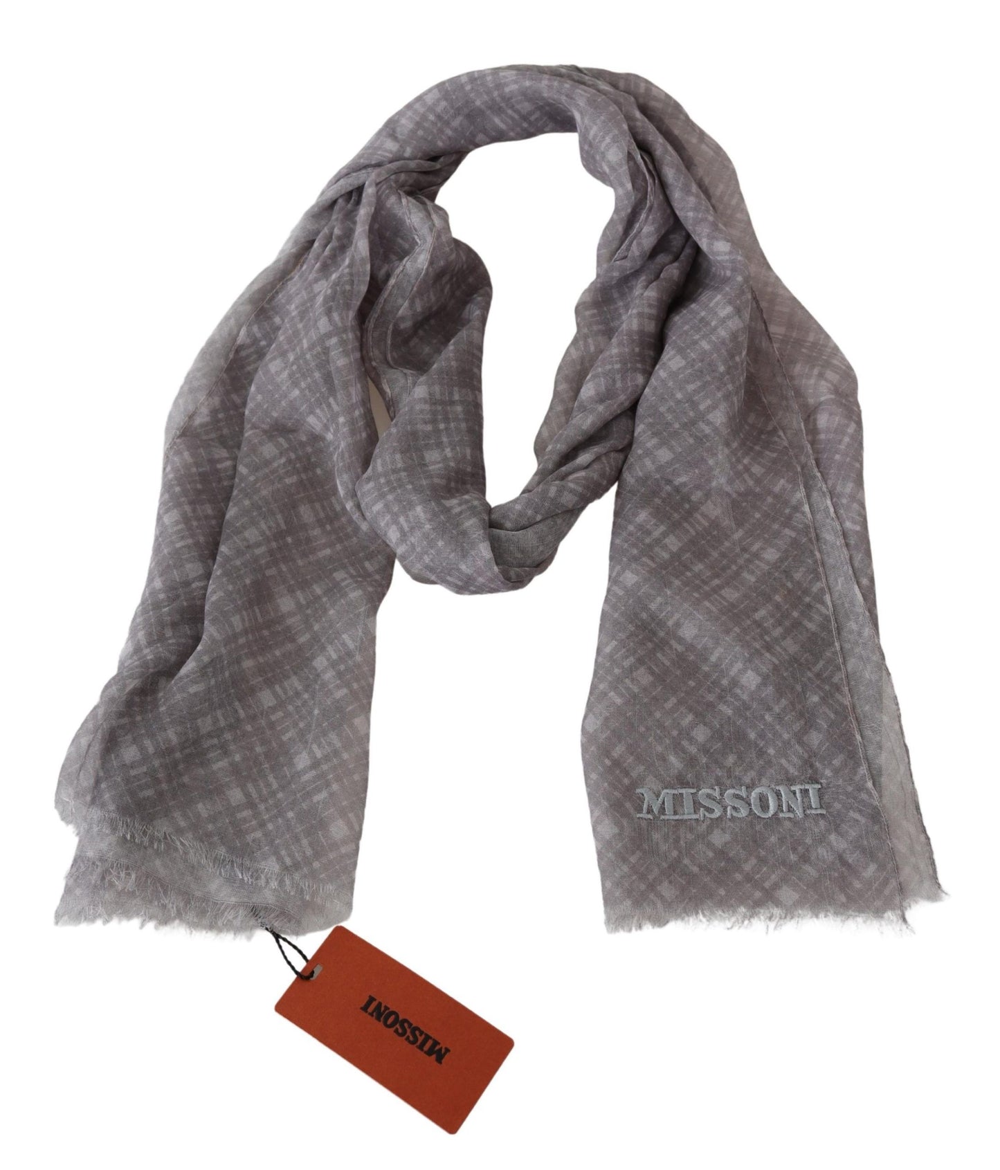 Missoni Eleganter karierter Schal aus Woll-Seiden-Mischung