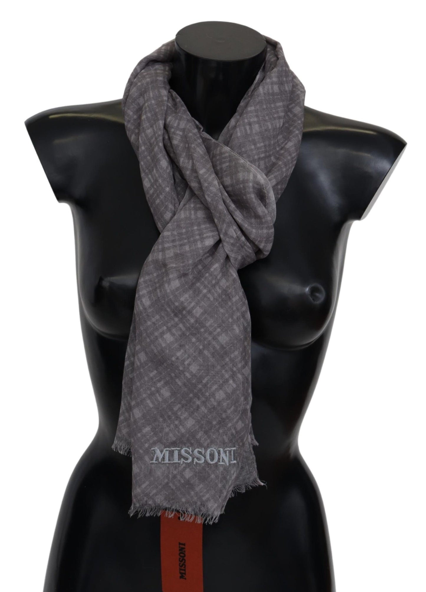 Missoni Eleganter karierter Schal aus Woll-Seiden-Mischung