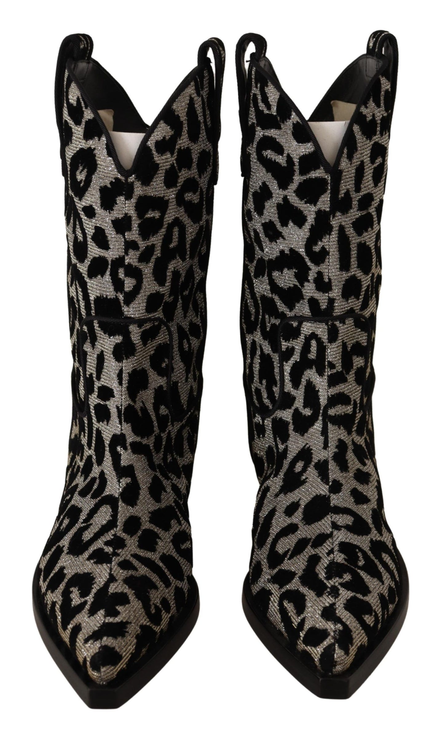 Dolce & Gabbana Elegante mittelhohe Stiefel mit Leopardenmuster