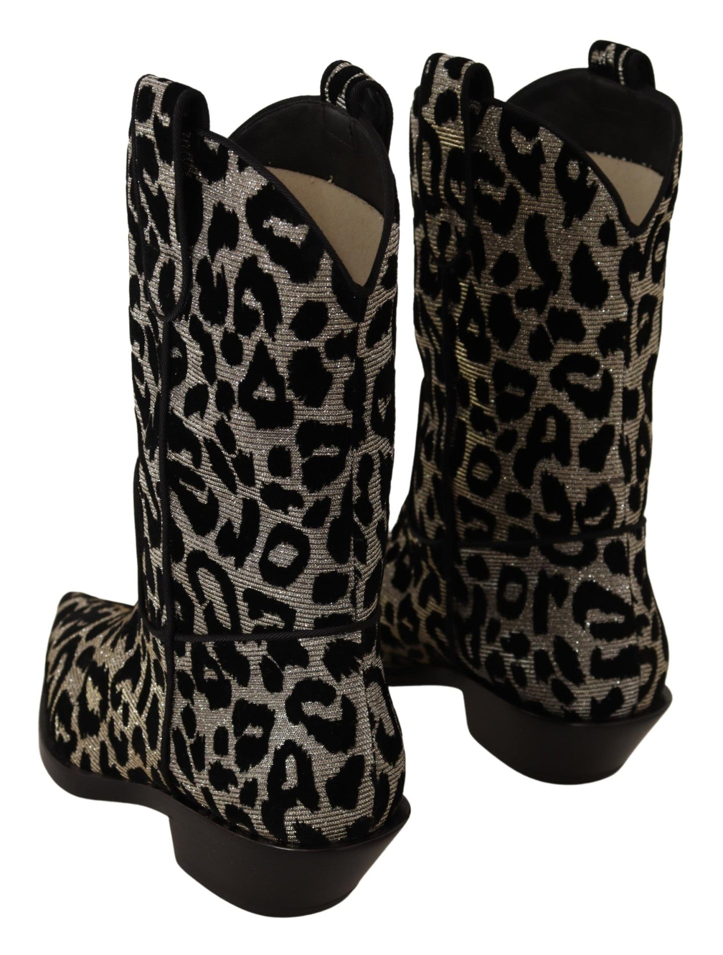 Dolce & Gabbana Elegante mittelhohe Stiefel mit Leopardenmuster