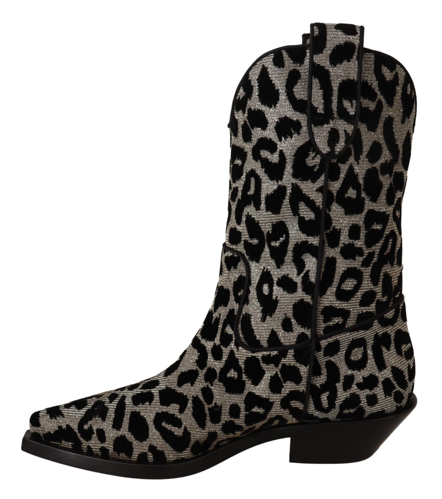 Dolce & Gabbana Elegante mittelhohe Stiefel mit Leopardenmuster