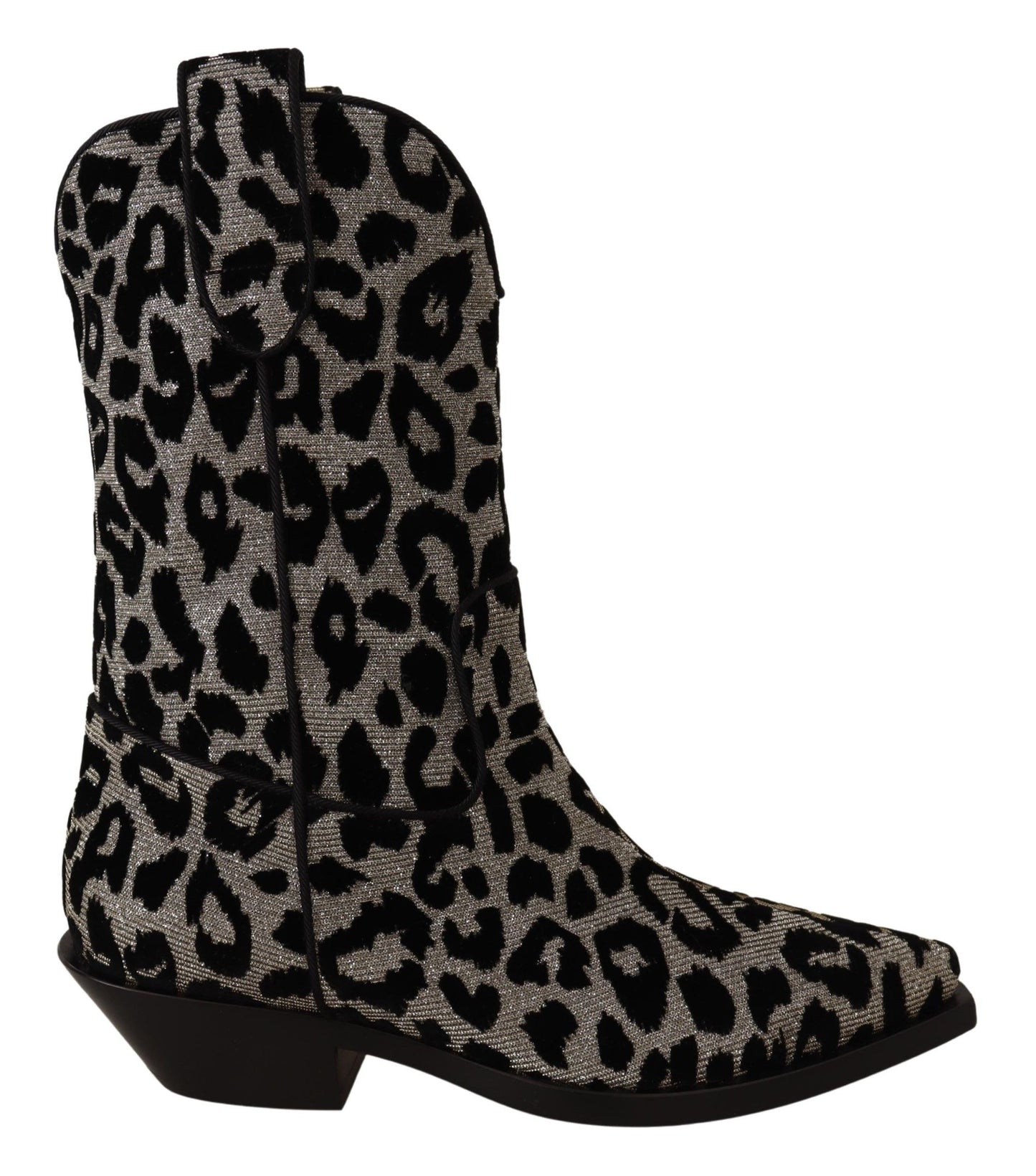 Dolce & Gabbana Elegante mittelhohe Stiefel mit Leopardenmuster
