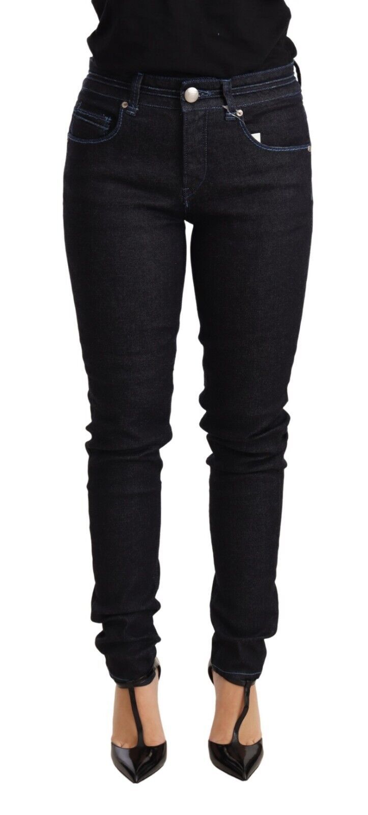 Acht schlanker Skinny-Denim mit niedriger Taille