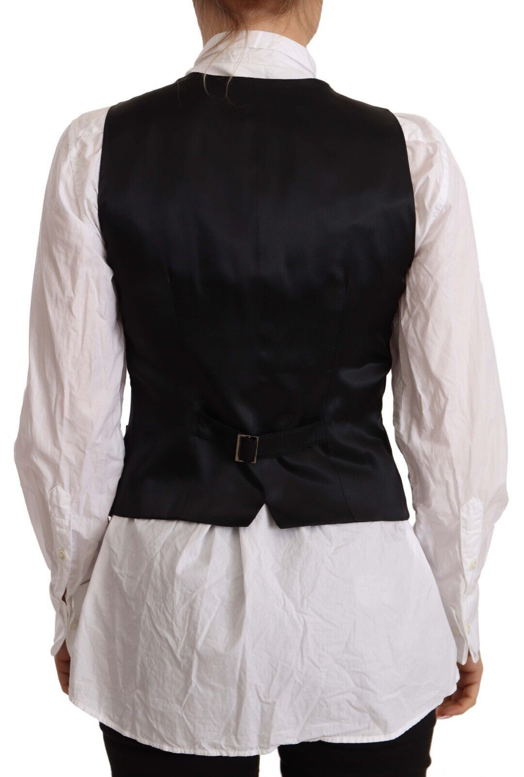 Dolce & Gabbana Elegante schwarze Weste aus Wollmischung