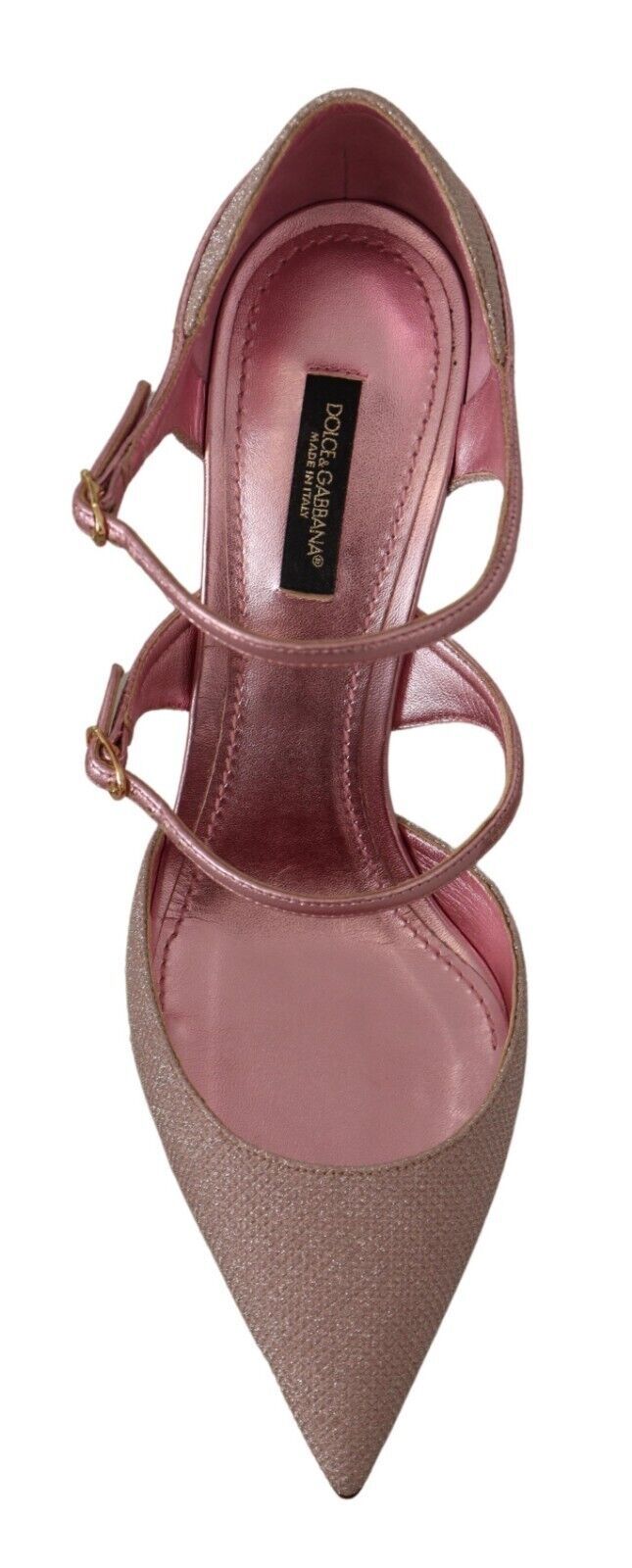 Dolce & Gabbana Rosa glitzernde High-Heel-Sandalen