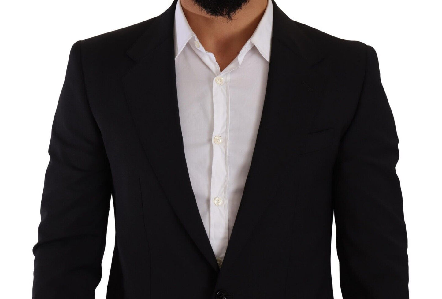 Dolce & Gabbana Eleganter schwarzer Martini Slim Fit Blazer und Weste
