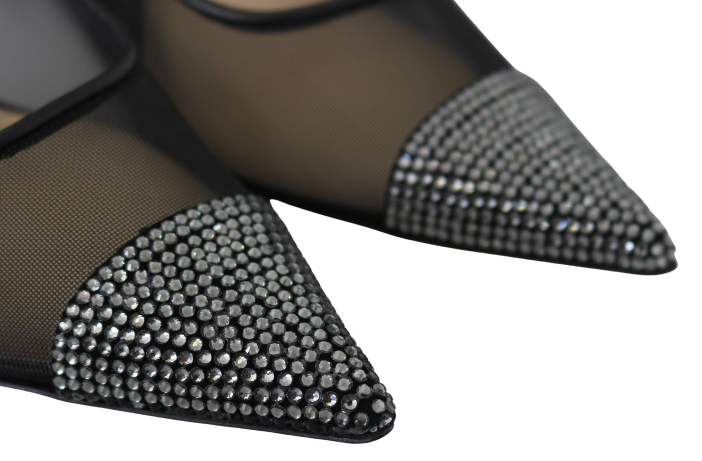 Jimmy Choo Eleganti décolleté in rete nera con cristalli