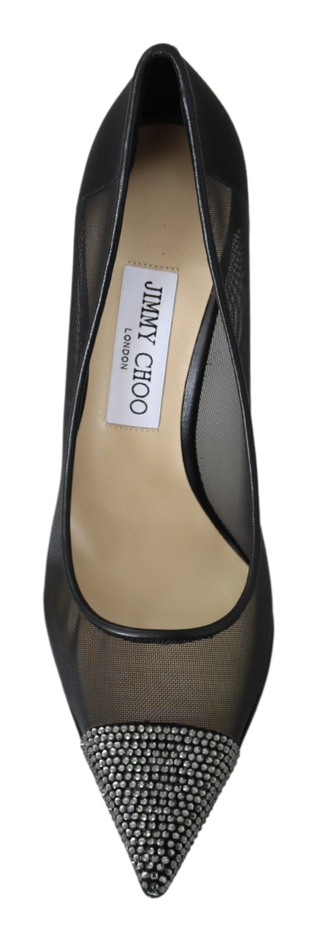 Jimmy Choo Eleganti décolleté in rete nera con cristalli