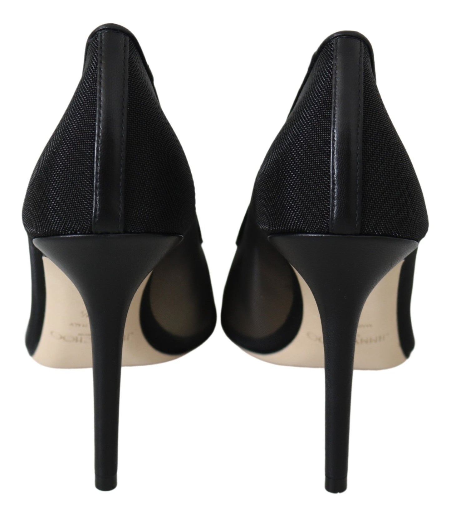 Jimmy Choo Eleganti décolleté in rete nera con cristalli