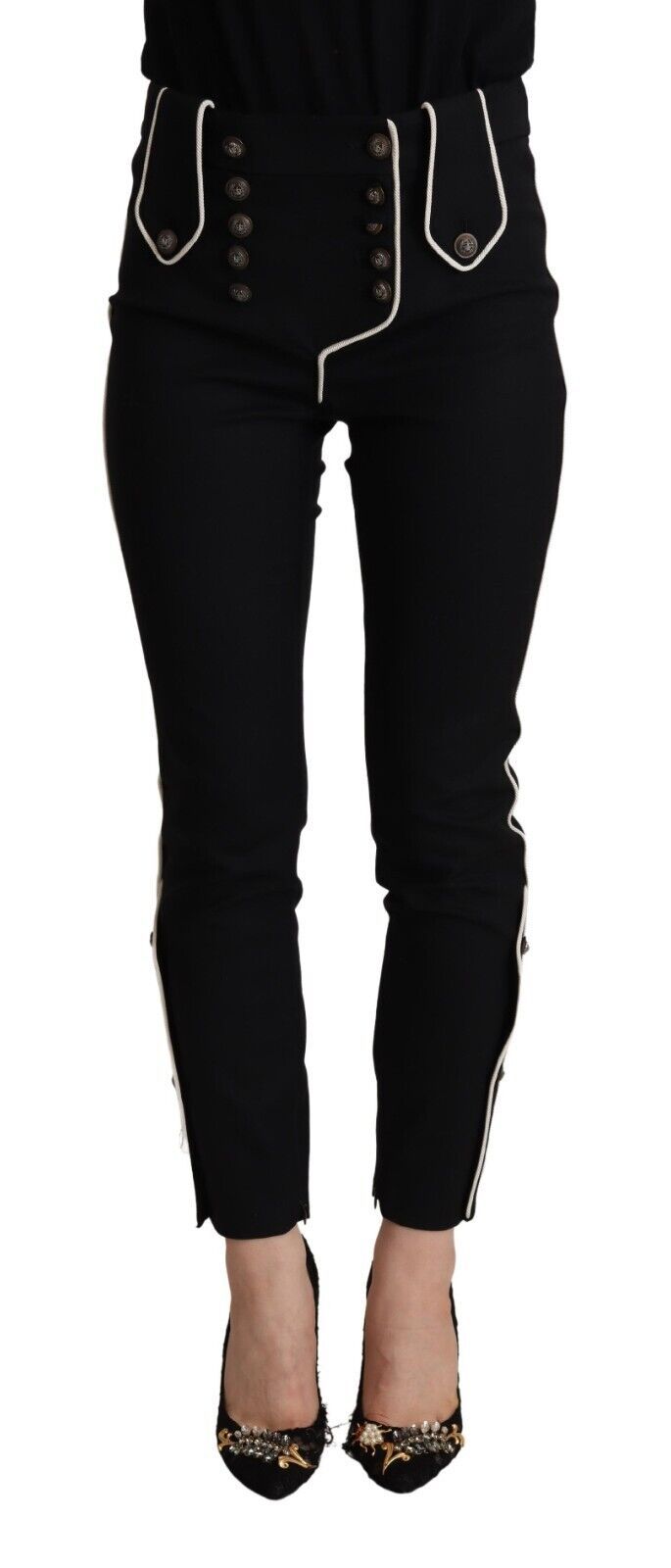 Pantaloni eleganti a vita alta slim fit di Dolce & Gabbana
