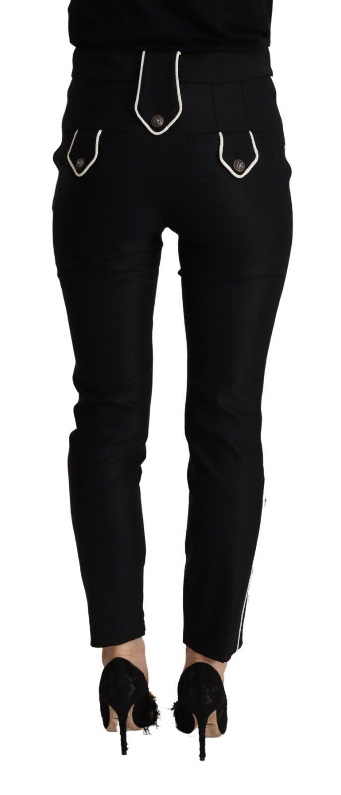 Pantaloni eleganti a vita alta slim fit di Dolce & Gabbana