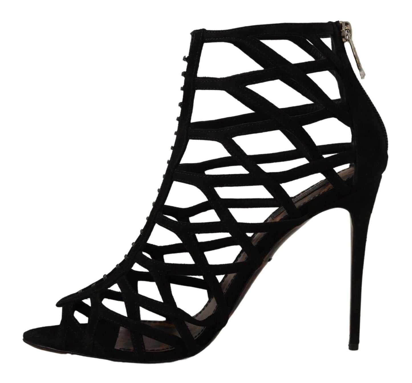 Dolce & Gabbana Elegante schwarze Wildleder-Sandalen