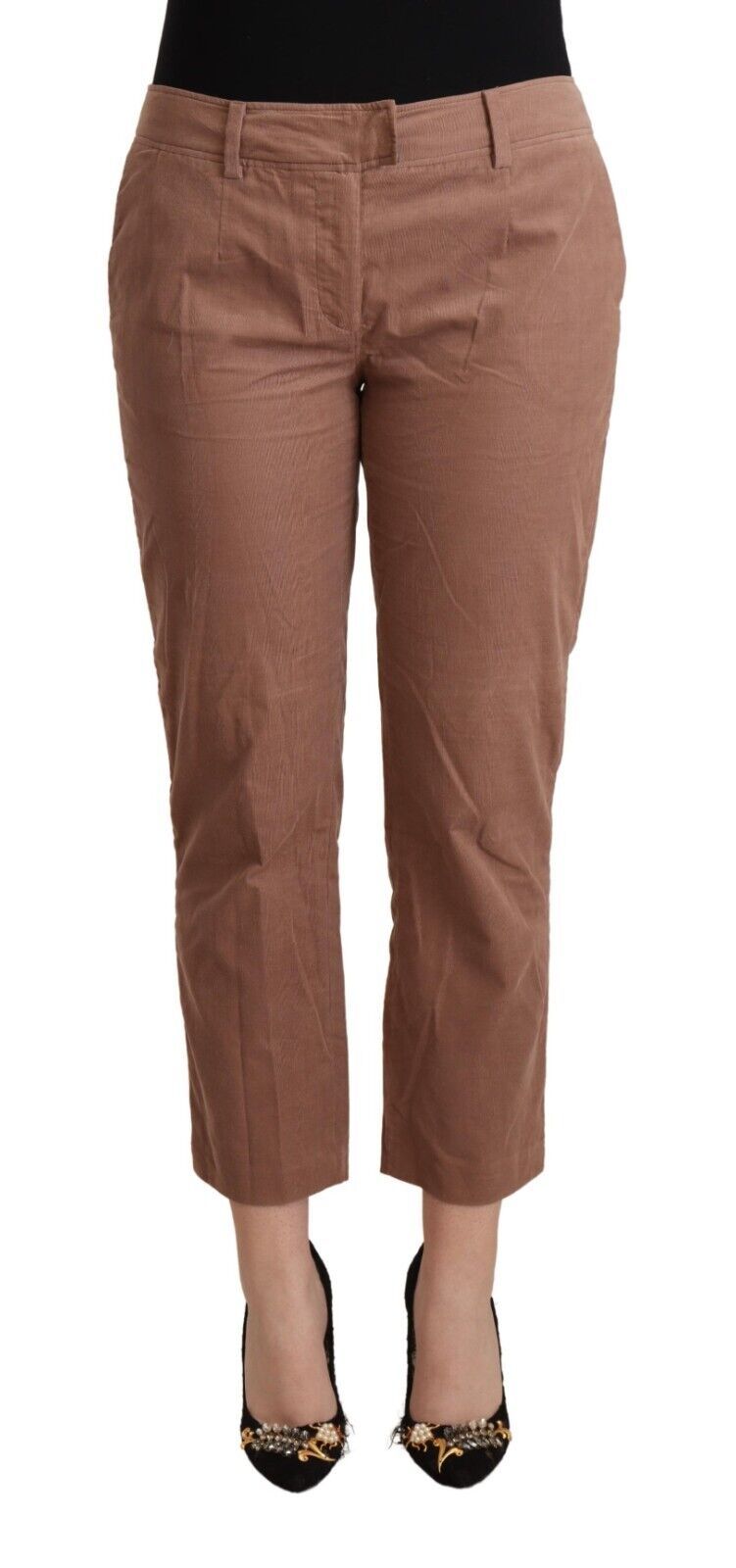 Pantaloni a vita media affusolati e cropped di Costume National