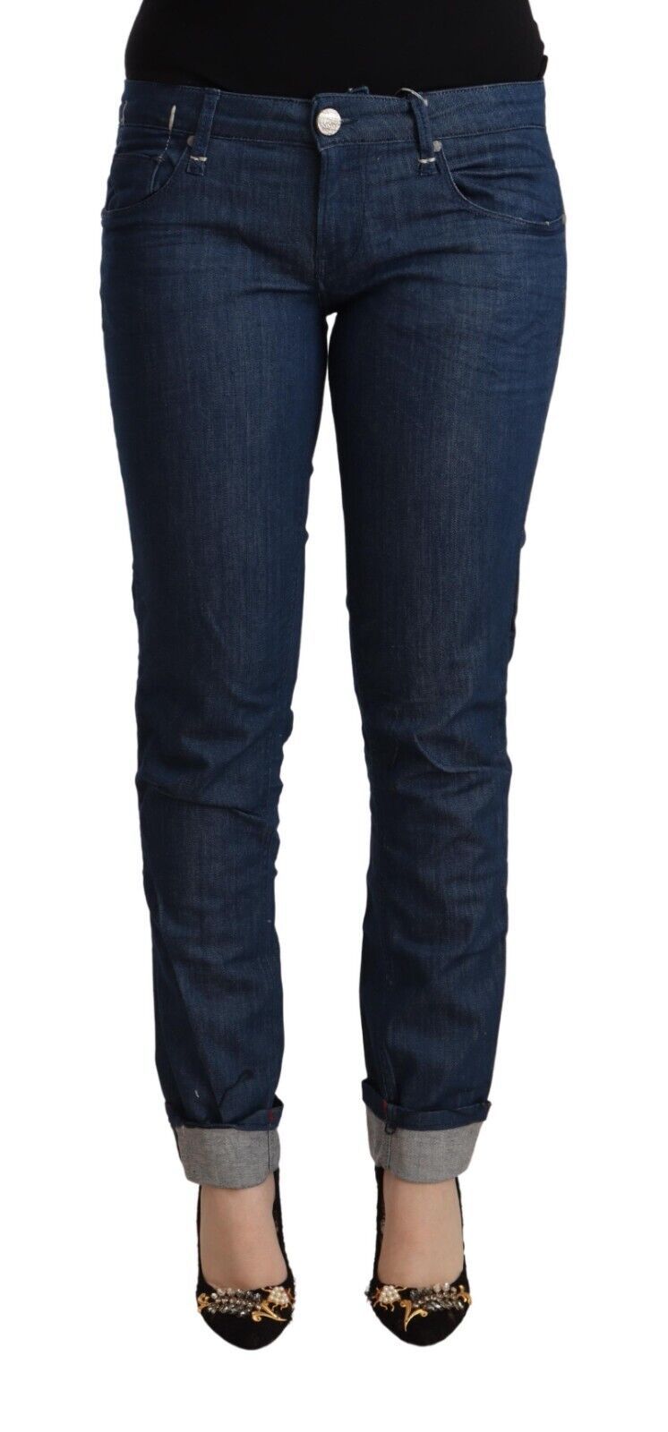 Acht schlanker Skinny-Denim mit niedriger Taille