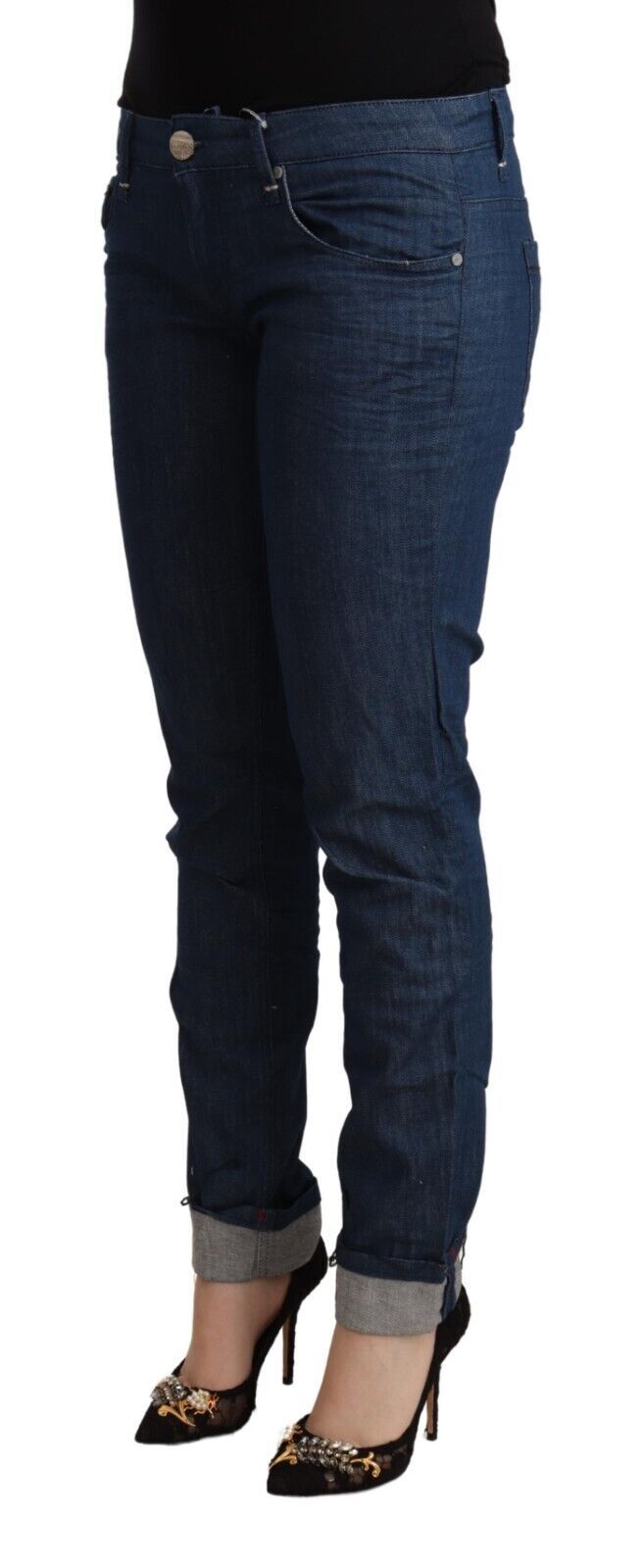 Acht schlanker Skinny-Denim mit niedriger Taille