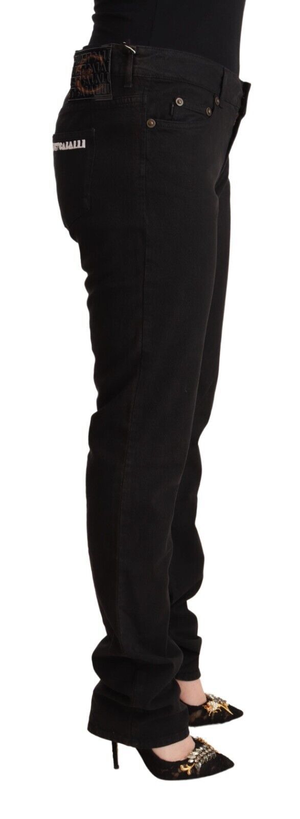 Jeans neri slim fit a vita media di Just Cavalli