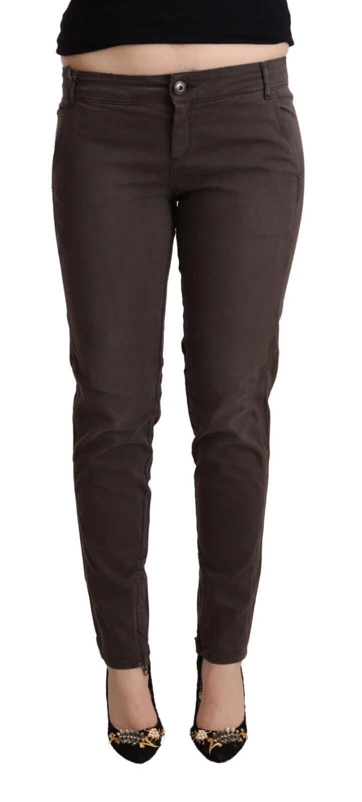 Pantaloni skinny a vita bassa Chic Brown di Ermanno Scervino