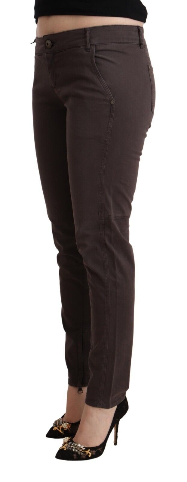 Pantaloni skinny a vita bassa Chic Brown di Ermanno Scervino