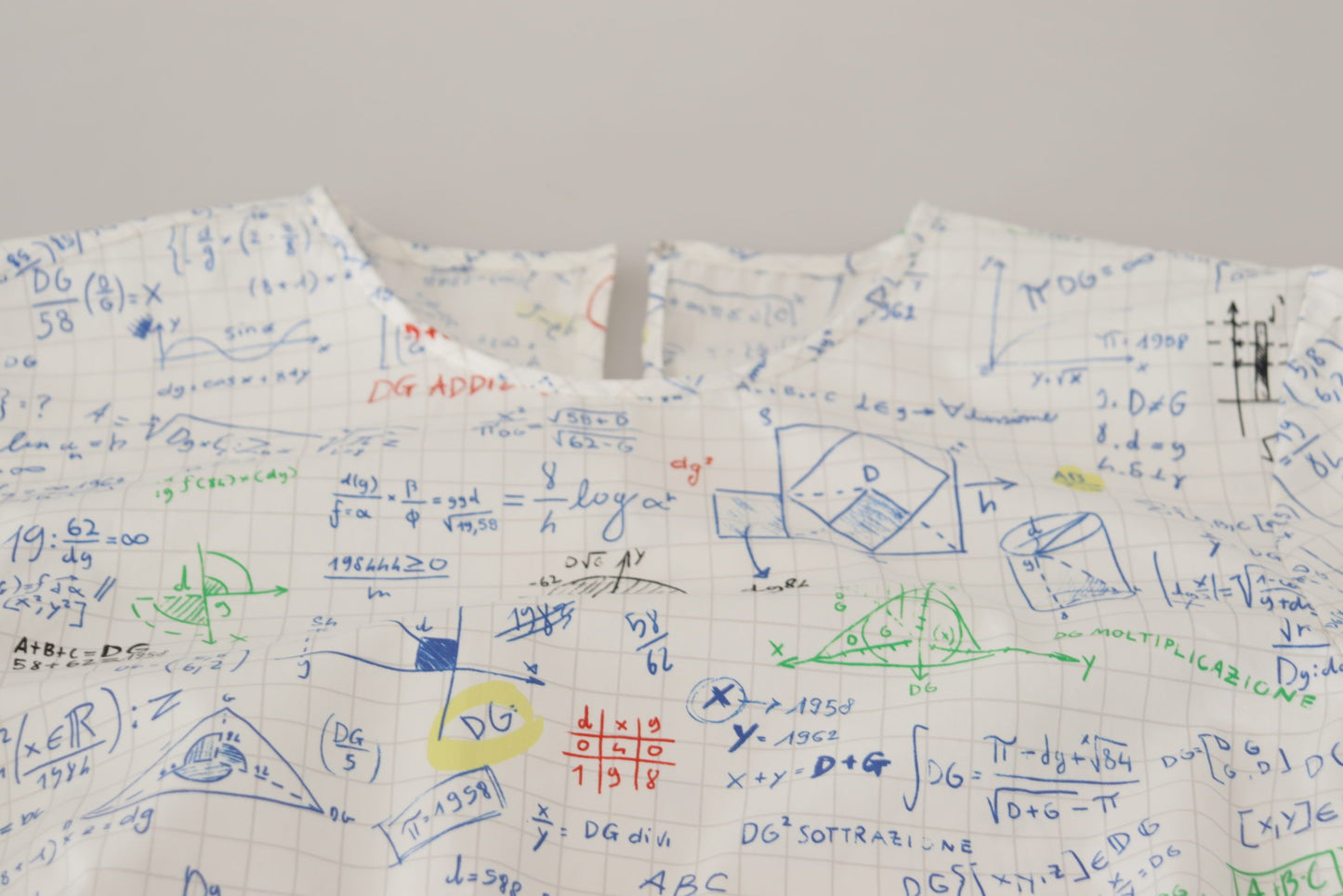 Dolce & Gabbana Algebra-Print-Baumwoll-T-Shirt mit Rundhalsausschnitt
