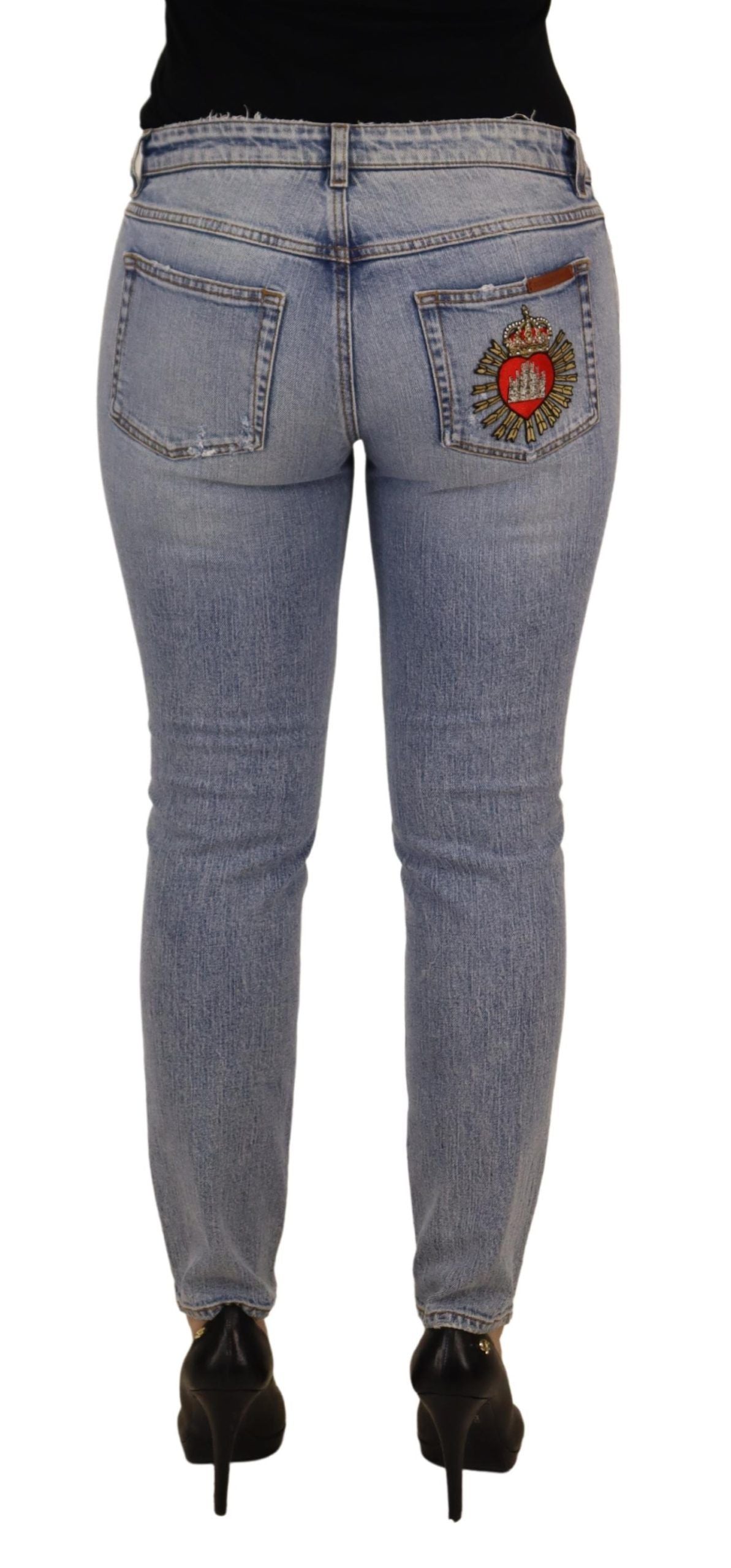 Dolce & Gabbana Elegant Skinny Fit Denim per uno stile sofisticato