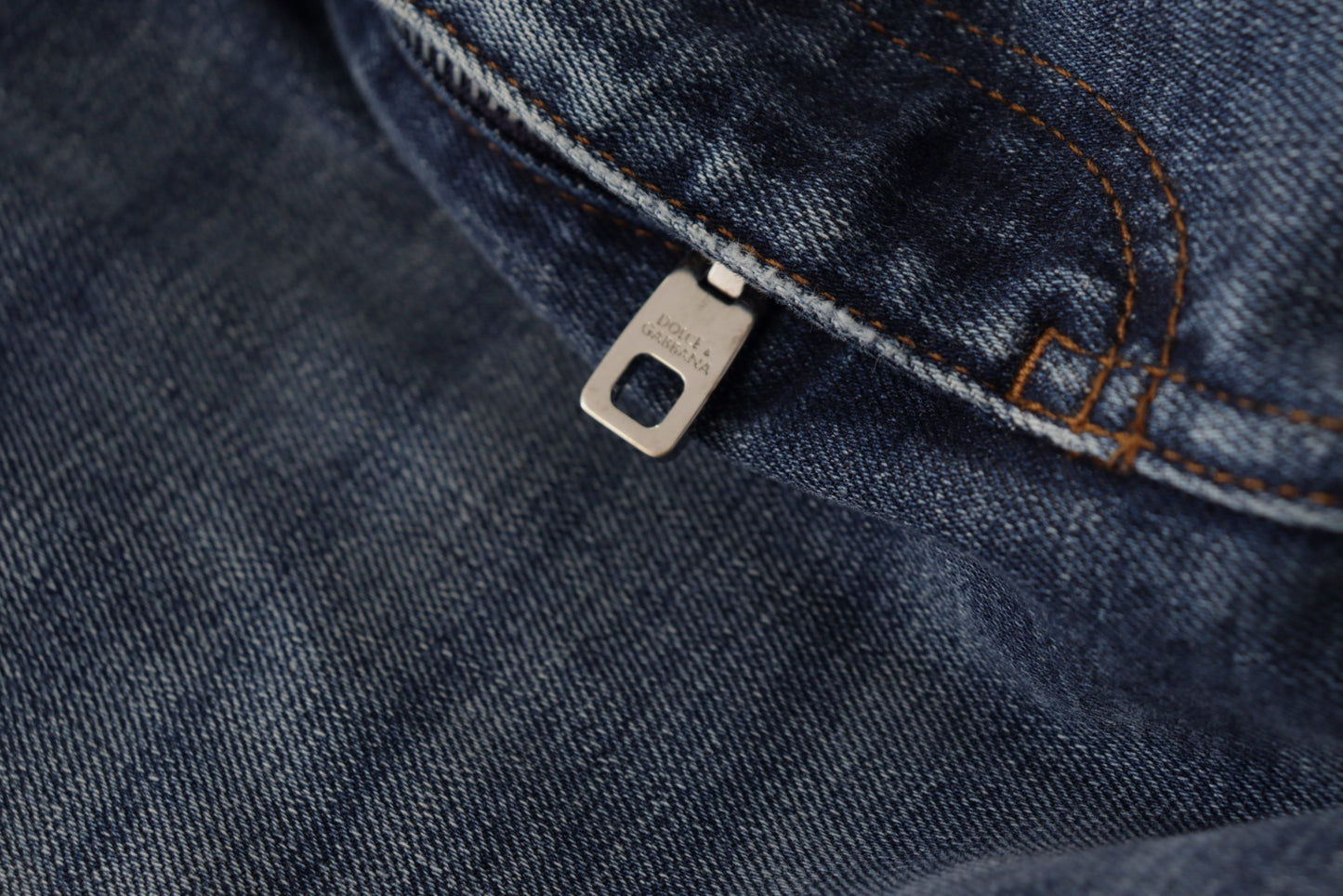 Jeans skinny a vita alta firmati Dolce & Gabbana in blu