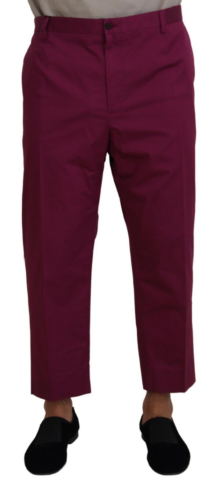 Dolce & Gabbana Elegante magentafarbene Baumwoll-Stretchhose