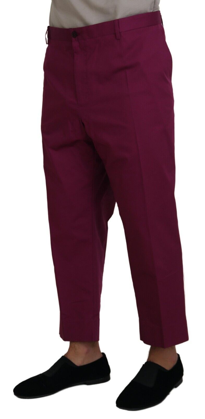 Dolce & Gabbana Elegante magentafarbene Baumwoll-Stretchhose