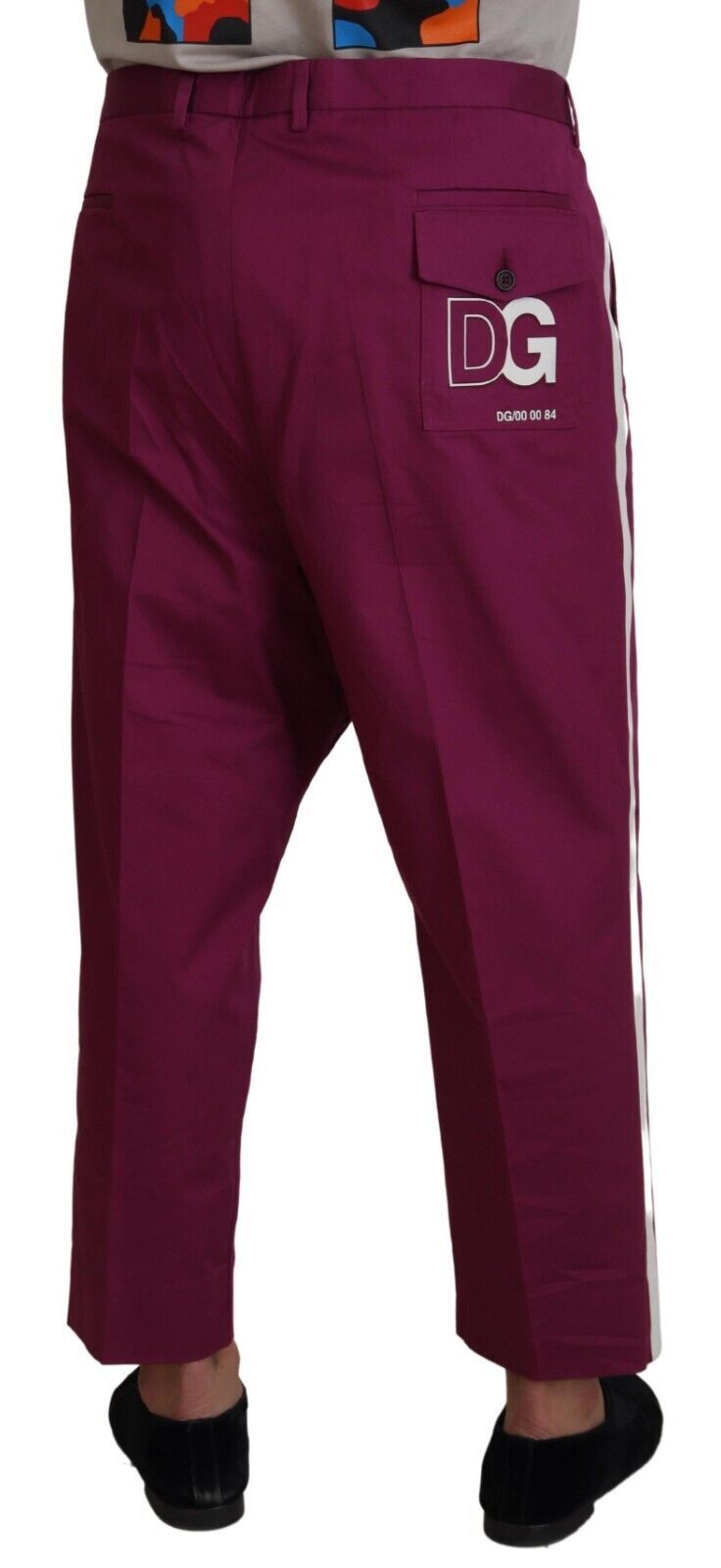 Dolce & Gabbana Elegante magentafarbene Baumwoll-Stretchhose