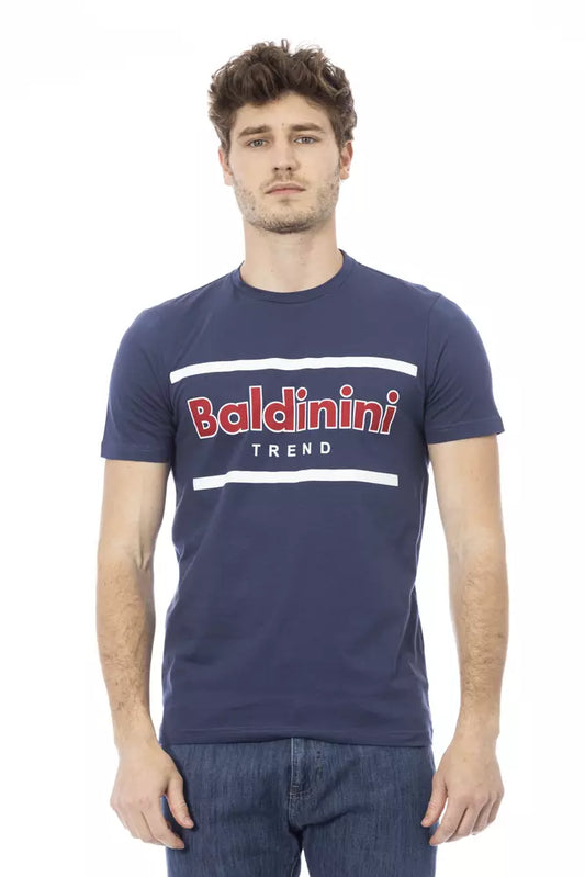 T-shirt da uomo Baldinini Trend in cotone blu