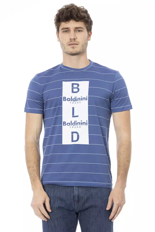 T-shirt da uomo Baldinini Trend in cotone blu