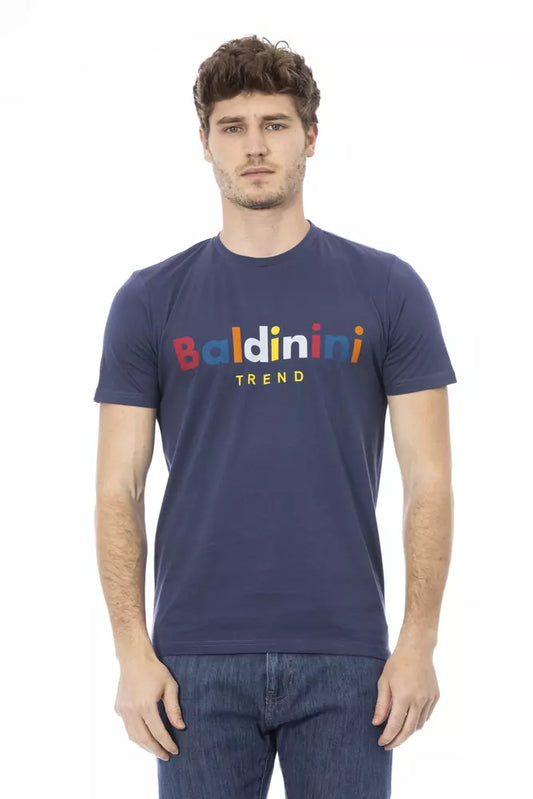 T-shirt da uomo Baldinini Trend in cotone blu