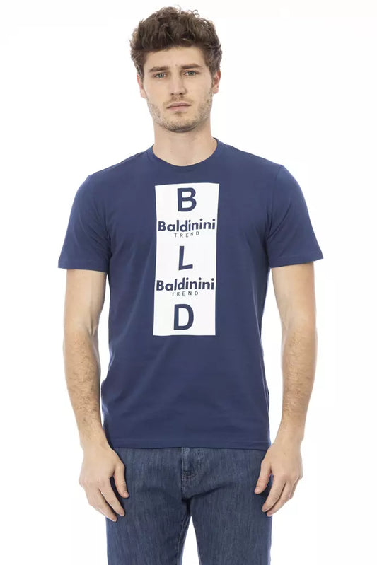 T-shirt da uomo Baldinini Trend in cotone blu