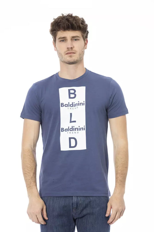 T-shirt da uomo Baldinini Trend in cotone blu