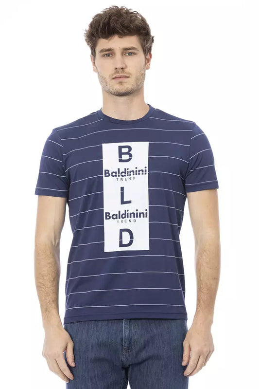 T-shirt da uomo Baldinini Trend in cotone blu
