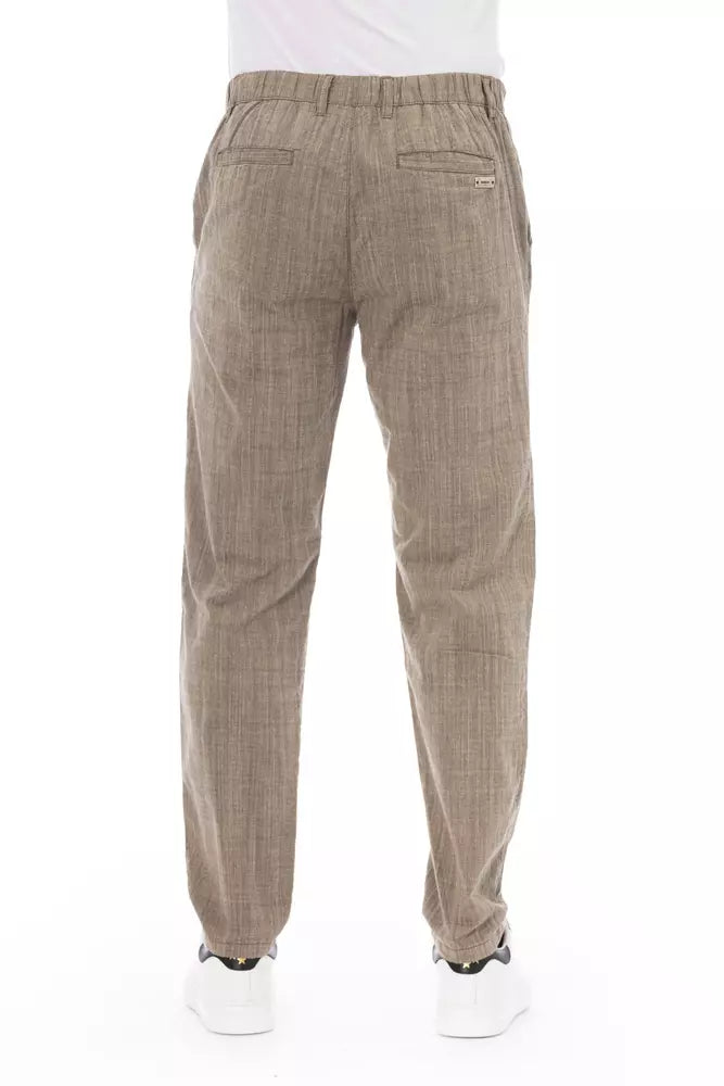 Baldinini Trend Beige Cotton Men Chino Trouser