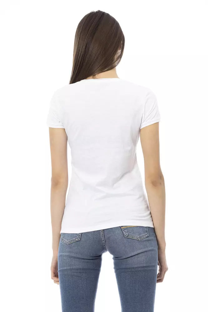 Trussardi Action White Cotton Tops & T-Shirts