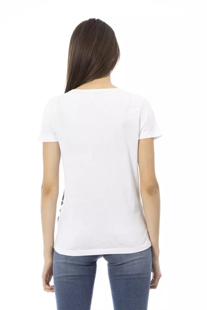 Trussardi Action White Cotton Tops & T-Shirts