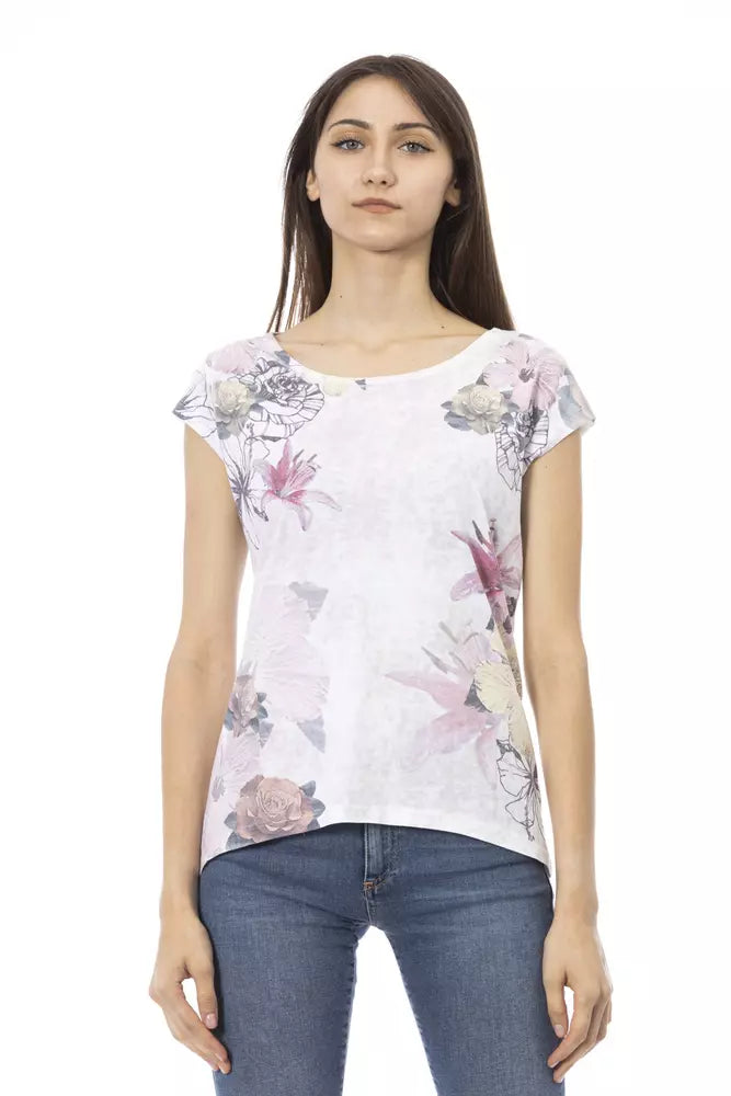 Trussardi Action White Cotton Tops & T-Shirts