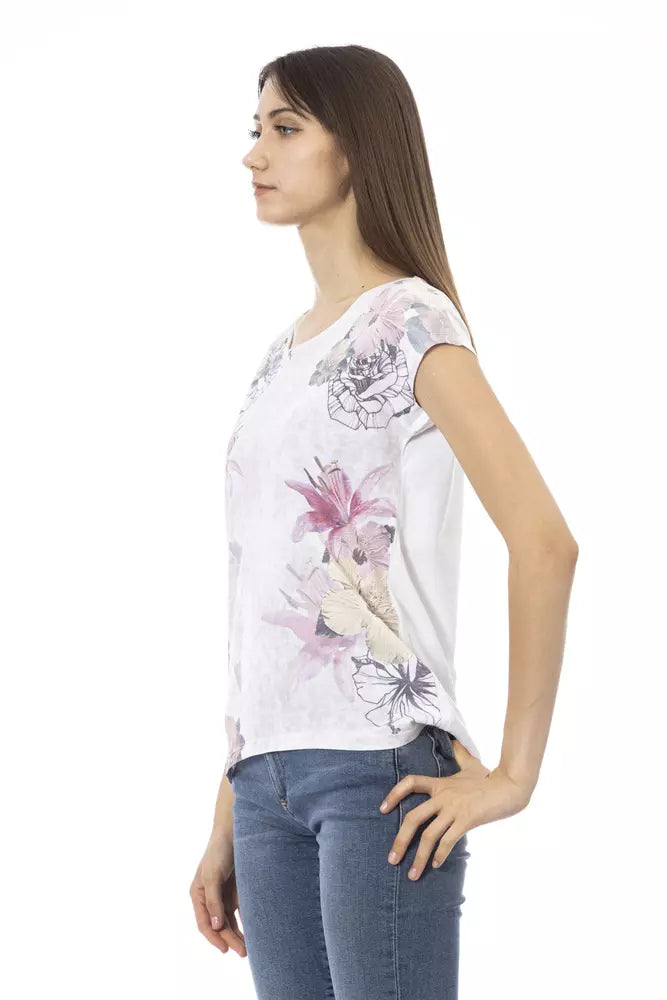 Trussardi Action White Cotton Tops & T-Shirts