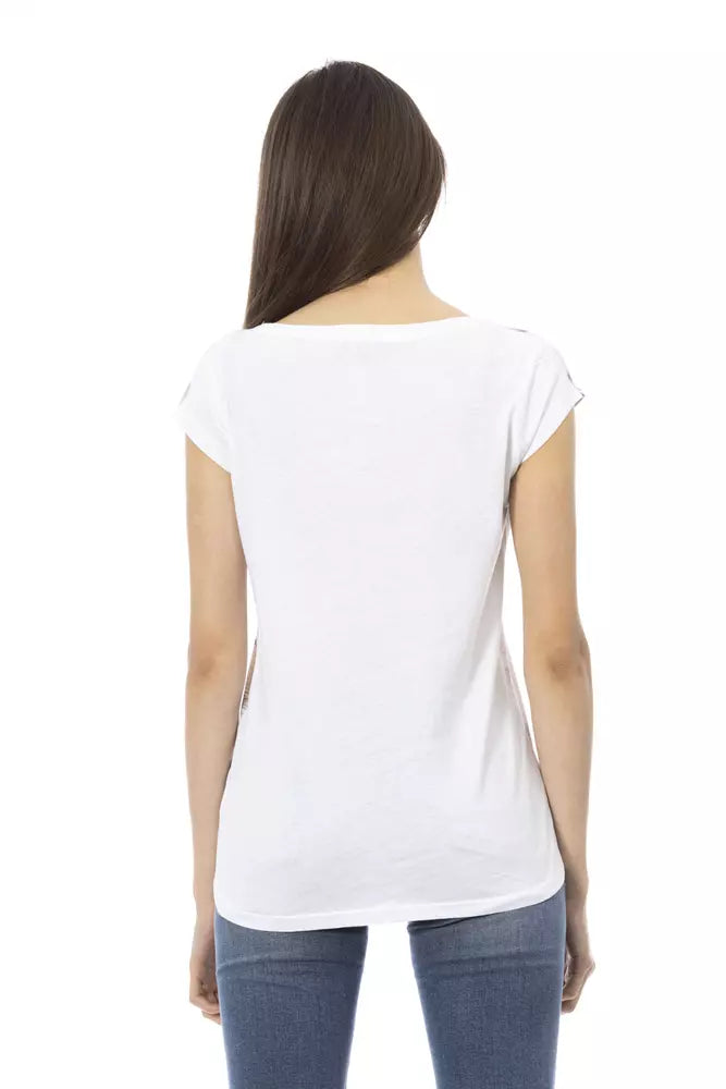 Trussardi Action White Cotton Tops & T-Shirts