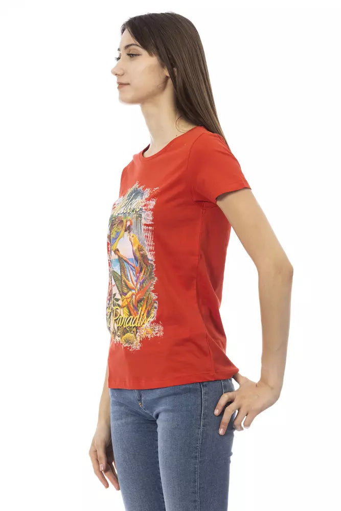 Trussardi Action Red Cotton Tops & T-Shirts