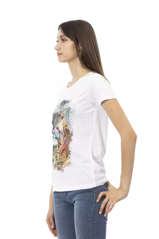 Trussardi Action White Cotton Tops & T-Shirts