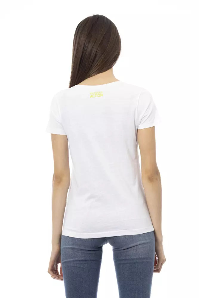Trussardi Action White Cotton Tops & T-Shirts