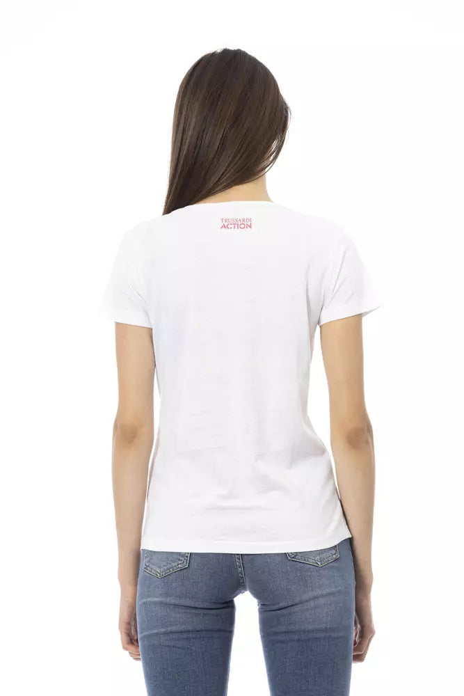 Trussardi Action White Cotton Tops & T-Shirts